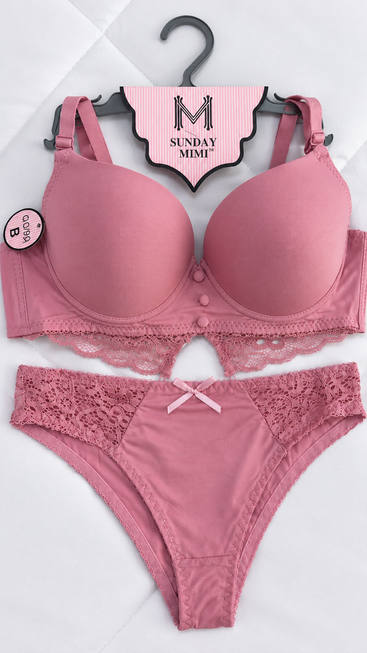 Pack of 3 Nude Elegance Lace Comfort Bra & Panty Set