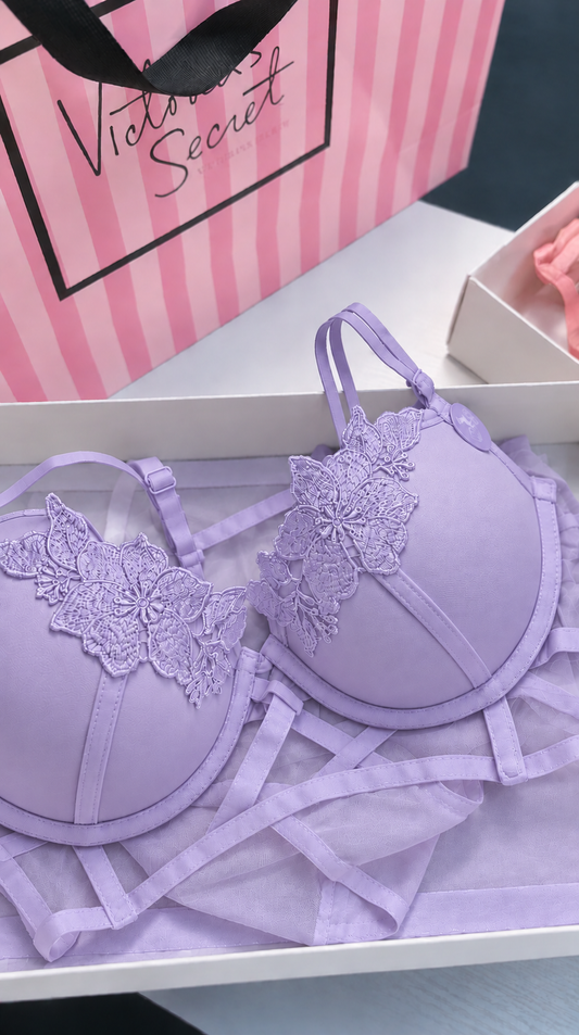 Nude Blossom Elegance – Premium Floral Lace Bra