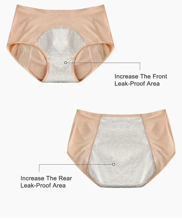 Pack of-2 Seamless Anti-Leak Menstrual Period, Leak-Proof Panties