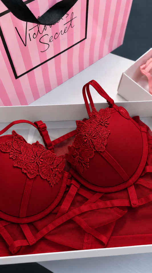 Nude Blossom Elegance – Premium Floral Lace Bra
