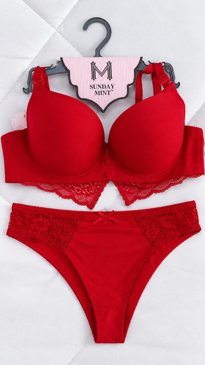 Pack of 3 Nude Elegance Lace Comfort Bra & Panty Set